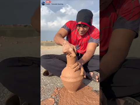 मिट्टी का गुल्लक बनाया 🤡🤣~ mini wood toy-woodworking art skill wood _ hand crafts #shorts