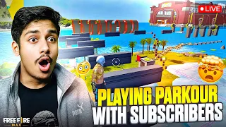 FREE FIRE LIVE 🔴HAPPY NEW YEAR SPECIAL🥳PLAYING PARKOUR IN FF😇 #shorts #gaming #ajjubhaiive #freefire