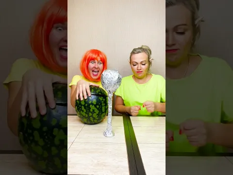 Watermelon challenge🍉 #shorts #tiktok #fun #funny #best #comedy #funnyshortiki
