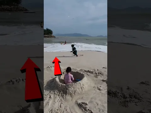 Estaban jugando tranquilos… pero una ola lo cambió todo 😳