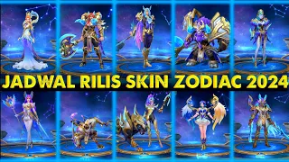 JADWAL RILIS SELURUH SKIN ZODIAC TAHUN 2024 SKIN ZODIAC RESALE 2024 MOBILE LEGENDS