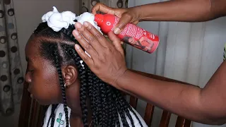 Box Braids Using Shine n' Jam Magic Fingers Setting Mousse