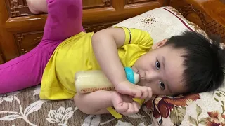 baby cute drink milk