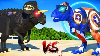 (Jurassic World Evolution🌍) THE NEW Captain T-Rex vs Batman Ultimasaurus Dinosaurs Fight!!!