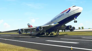 IMPOSSIBLE LANDING!!! Very Low With Water Boeing 747 at Madeira Airport MFS2020