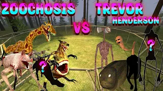 ZOOCHOSIS MONSTER Vs. TEAM TREVOR HENDERSON ?? siapakah yang terKUAT ? di garrys mod!!