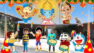 GTA 5 | Ganesh Chaturthi Celebrations With Shiva & Rudra Shinchan In GTA 5