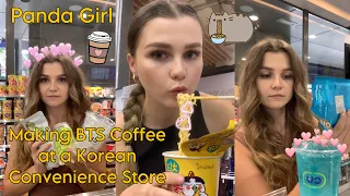 Making BTS Coffee at a Korean Convenience Store