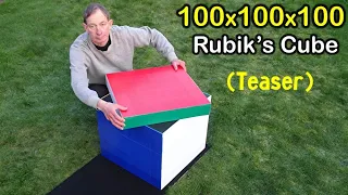 World Record 100x100x100 Rubik's Cube TEASER (100 layer twisty puzzle / 100x100)