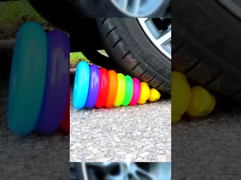 Crushing Crunchy & Soft Things by Car! #shorts #crushing #asmr #crunchy