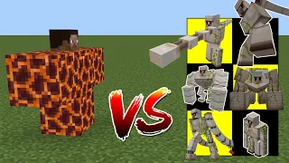 LAVA STEVE vs ALL Iron Golems