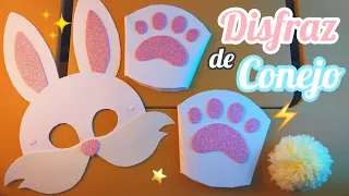 Cómo hacer un Disfraz de CONEJO para niños, Máscara , Guantes y Cola con foamy | Momuscraft