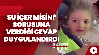 Enkazdan çıkarılan minik Hazal'ın "su içer misin?" sorusuna verdiği cevap, duygulandırdı