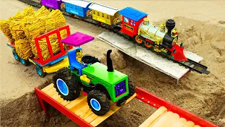 DIY Science Project | Rescue the tractor trolley stucked in collapsed bridge and rebuild another