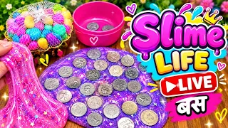 Slime live #ASMR  good morning 🌹 🌺☕️..