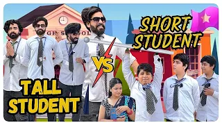 Tall Student vs Short Student in School 😂 #teratrigun #schoolvideos