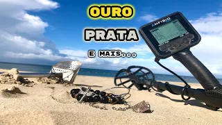 ENCONTREI UM LINDO ANEL DE OURO NA PRAIA!  / 金属探知機 / Metal Detector