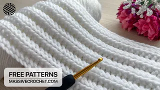 SUPER EASY Crochet Pattern for Beginners (1 ROW REP)!⚡️NEW Crochet Stitch for Baby Blanket & Bag