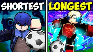 Shortest to Longest AWAKENED SHOTS in Blue Lock Rivals…