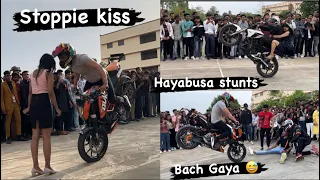Imran Stunt Rider Bhopal live Stunt show at Bansal college #hayabusa #superbike #stuntshow #bhopal