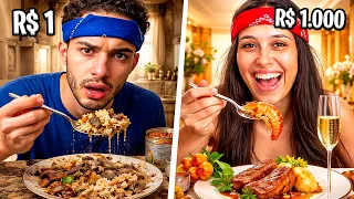 COMIDA DE R$1,00 ❌ COMIDA DE R$1.000,00! *eu vomitei