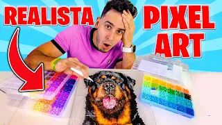 HAGO ESTE PIXEL ART REALISTA DE MI PERRO KARIM Y PASA ESTO ! PIXEL ART CHALLENGE | HaroldArtist