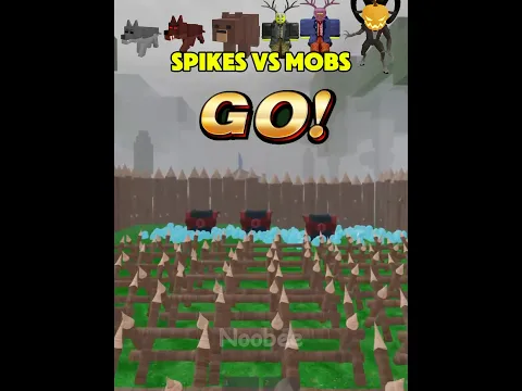 Spikes Vs Mobs 😱 #99nightintheforest #roblox #usa