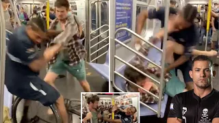 Lutador enfrenta Valentão no Metrô | Wesley Gimenez Reagindo | Krav maga