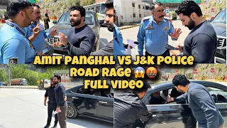 Amit Panghal vs Jammu and Kashmir Police Road Rage Full video 😮😱 Aise kon kerta hai