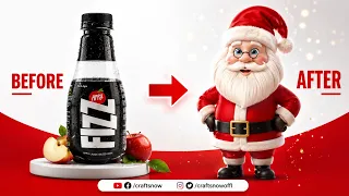 Santa Claus Making with Appy Fizz Bottle | Creative Crafts | Christmas is Coming | Crafts Now