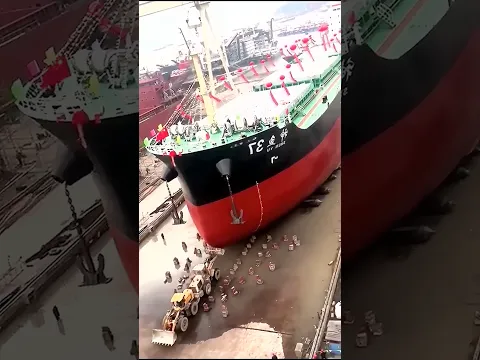 Greatest Ship Launch Moment 🚢⚓
