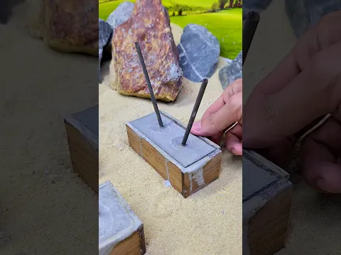 3 Column Support Mini House Build 🧱 #miniature #house #shorts