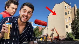 Spider-Man hired ME! (to Paint a 5-Story Building)