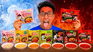 Probé 7 Ramen Coreanos del menos al más picante ¿Aguanté todos?
