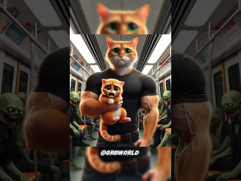 Little cat's fight with zombie #catsoftiktok #cat #cute #aiart #ai #poorcat #catlover #fyp