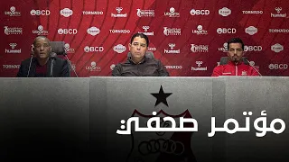 مؤتمر صحفي لعضو مجلس الإدارة رمضان ابريك ومدير الكورة ونيس خير واللاعب إبراهيم بودبوس