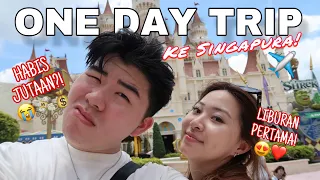PULANG PERGI SINGAPUR DALAM SEHARI?! Rico habis jutaan😭 | VLOG PERTAMA Enrico & Virly