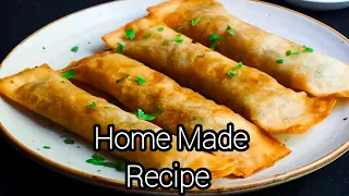 Home Made Roll Recipe || vegetable rolls || Very Easy Roll Recipe || Roll Banana recipe