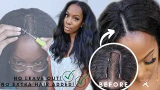 Kinky Straight U-Part Wig 🚫 NO LEAVE OUT on THIN HAIR 😮 NEW METHOD TO Hide the Weft on Wig | YWigs