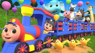 Choo Choo Train Song | Baby Animals Find Their Mommies | Lalafun Animal Nursery Rhymes & Kids Songs