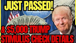 JUST PASSED! Trump's Stimulus Refund Checks for Millions of Americans, Trump Tax Cuts Medicaid SNAP