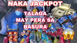 DUMPSTER DIVING NAKA JACKPOT NG MGA BOXES NA PUNO NG GROCERY MAY PERA SA BASURAHAN😲