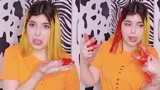 PINTEI O CABELO COM A MASCARA VERMELHA  DA SALONLINE