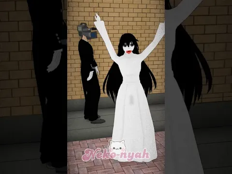 Ghost Rina is scared of Camera head 😂 MMD #sakuraschoolsimulator