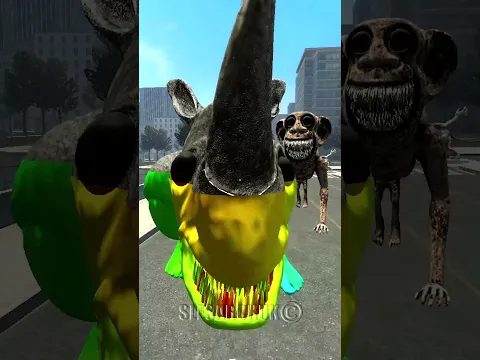 CATNAP WOMAN RESCUES CATNAP TWO LEGS ! ZOONOMALY MONSTERS TURNING RAINBOW ELEMENT BIG CITY IN GMOD !