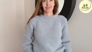 Sweater Mohair unisex #crochet Topdown, SIN COSTURAS! Todos los talles paso a paso principiantes 👏