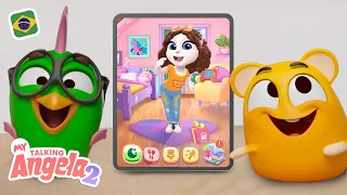 Bichinhos do Tom jogam MINHA TALKING ANGELA 2! ✨ TRAILER DE NOVO JOGO 🎮