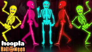Five Scary Skeletons Dancing + Spooky Scary Skeletons Songs By @TeeHeeTown on Hoopla Halloween
