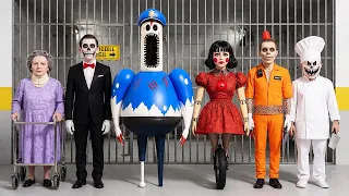 All Morphs in Real Life Roblox BARRY EXE PRISON RUN Papa Pizza Grumpy Gran Siren Cop AniTro Mr Funny