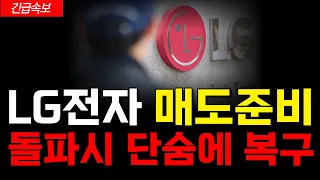 [lg전자 주가전망] 대규모 수급발생 포착! 이 구간 돌파시 일단 매도 준비하세요. 단숨에 복구예정 #lg전자